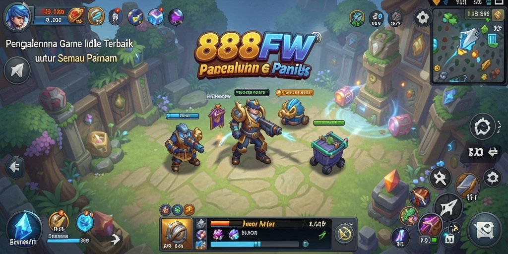 Screenshot utama 888FW menampilkan gameplay yang santai dan menawan.