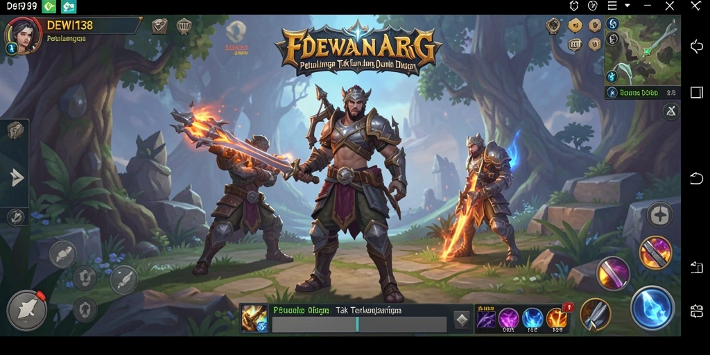 Tampilan gameplay menakjubkan dari DEWI138 dalam pertempuran ARPG.