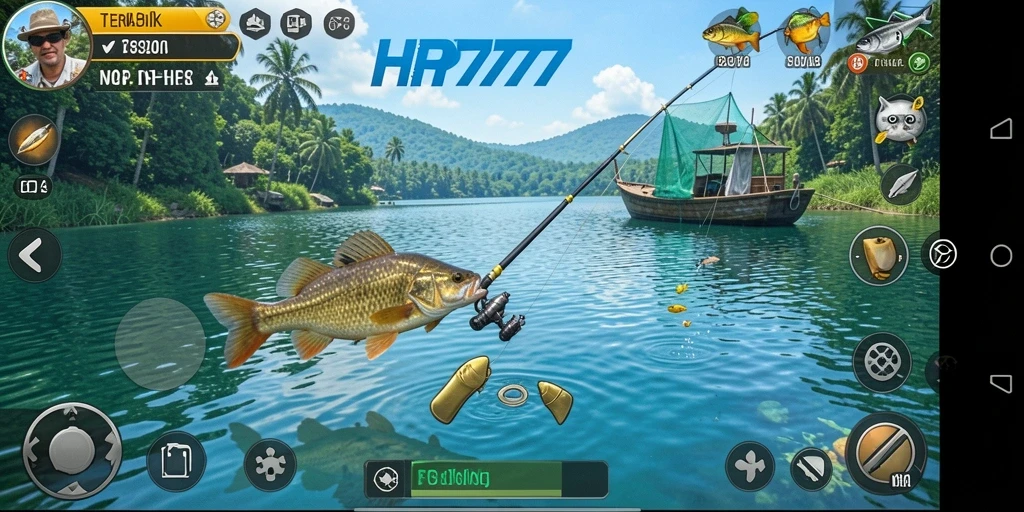 Screenshot gameplay HP777 menampilkan aksi memancing yang menegangkan dan seru.