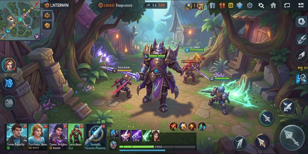 Tampilan gameplay LNTERWIN yang memukau dan menarik.
