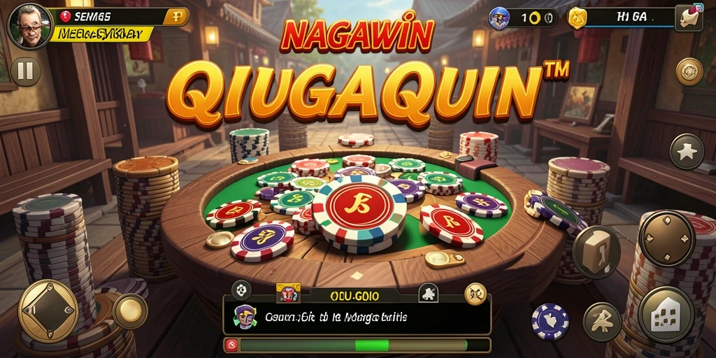 Tampilan gameplay NAGAWIN dengan aksi seru QiuQiu.