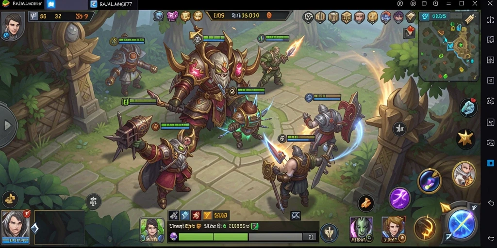 Tampilan gameplay menarik dalam RAJALANGIT77 menunjukkan strategi tempur yang mendalam.