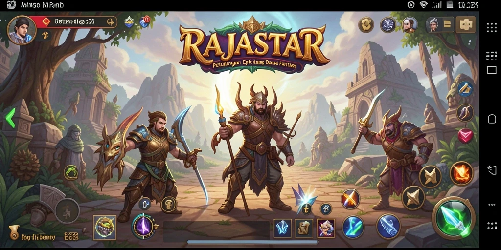 Gameplay seru dalam RAJASTAR dengan karakter dan misi menantang.